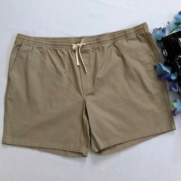 Lands' End NWOT Khaki Pull On Shorts Men XXL - Picture 2 of 10
